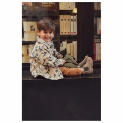 Online Pom d'Api Bottines Bob Jod Zip Velours | Kaki