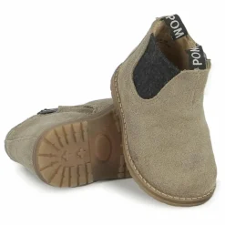 Online Pom d'Api Bottines Bob Jod Zip Velours | Kaki