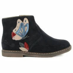 New Pom d'Api Bottines City Fly Velours | Bleu marine