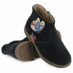 New Pom d'Api Bottines City Fly Velours | Bleu marine