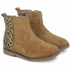Enfant Pom d'Api Boots, Bottes|Bottines Trip Back Velours Léopard |