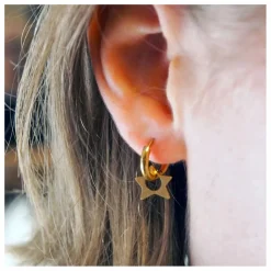 Adorabili Boucles d'Oreilles Anneaux Etoiles | Doré Best