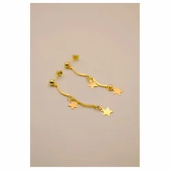 Adorabili Boucles d'Oreilles Asymétriques 2 Etoiles | Doré Outlet