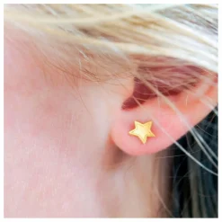 Adorabili Boucles d'Oreilles Big Stars Denim | Doré Outlet