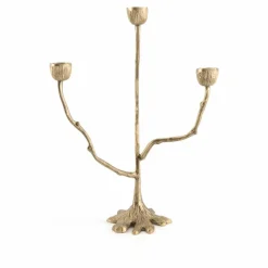 Doing Goods Bougeoir Misty Triple en laiton recyclé | Doré Hot