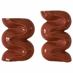 Discount Cosin Bougeoirs Ganache - Set de 2 | Terracotta
