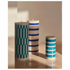 Homme Hay Bougies, Senteurs|Bougies, Senteurs|Bougie Column à Rayures |