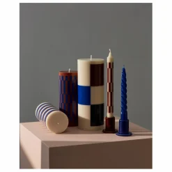 Homme Hay Bougies, Senteurs|Bougies, Senteurs|Bougie Column à Rayures |