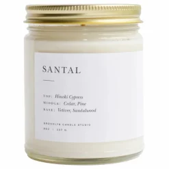 Brooklyn Candle Studio Bougie Minimalist Santal - 212 g Blanc Outlet
