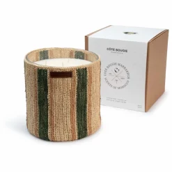 Homme Côté Bougie Bougie Raphia Maya - Menthe & Thé