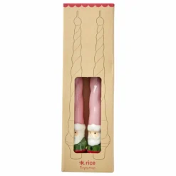 Rice Bougies Père Noël - Set de 2 | Rose pâle New