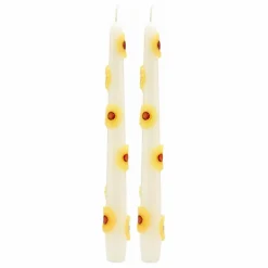 Anna + Nina Bougies Sunflower - Set de 2 | Jaune