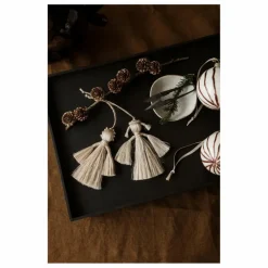 Ferm Living Boule de noël Anges en jute - Set de 2 Naturel Hot