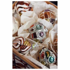 Best HKliving Boule de Noël bijoux ovale en verre Multicolore