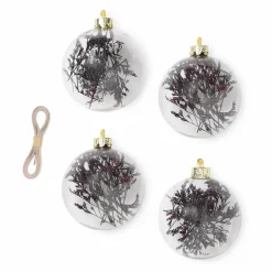 Enfant Ferm Living Décoration De Fête|Boule de noël Flora en verre - Set de 4 |