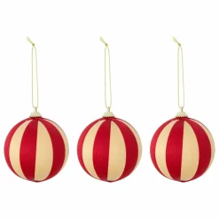 Outlet Bloomingville Boules de Noël Wynn - Set de 3 | Rouge