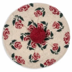Enfant Konges Sløjd Béret Belou Roses Coton Bio |