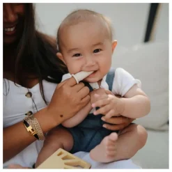 Mushie Brosses à dents bébé - Set de 2 | Vert amande Outlet