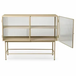 Ferm Living Buffet Haze, en verre strié et métal |