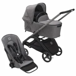Clearance Bugaboo Dragonfly Poussette citadine complète châssis graphite | Gris chiné