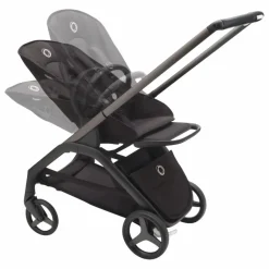 Bugaboo Dragonfly Poussette citadine complète châssis noir |