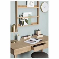 Hübsch Tables, Bureaux|Bureau 3 tiroirs en chêne FSC