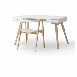 Outlet Oliver Furniture Bureau Wood, 66 cm et chaise Wood | Blanc