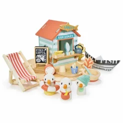 Tender Leaf Toys Cabane de plage de Sandy en bois