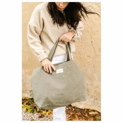 Hot Adorna Cabas en lin | Vert kaki