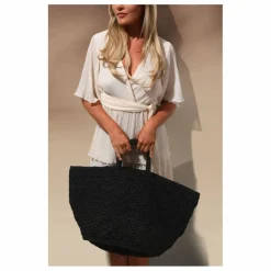 Camalya Cabas Toabi Raphia | Noir Discount