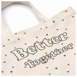 Molo Cabas Urg Cœurs Coton Bio | Ecru Clearance