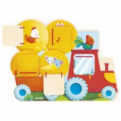 Sale Janod Cache-cache tracteur Jaune