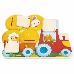 Sale Janod Cache-cache tracteur Jaune