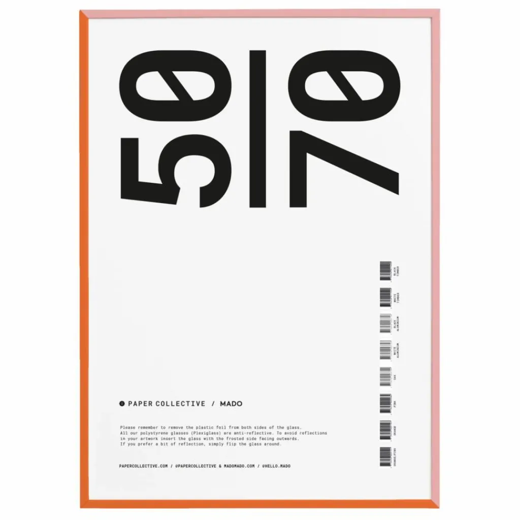 Paper Collective Cadre en bois bicolore Multicolore Discount