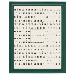 Anna + Nina Cadre-photo en bois Pine | Vert sapin New
