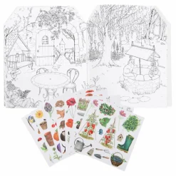Clearance Moulin Roty Cahier stickers Le jardinier Multicolore