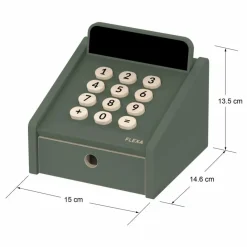 Online Flexa Caisse enregistreuse en bois - Set de 12 pièces | Gris foncé