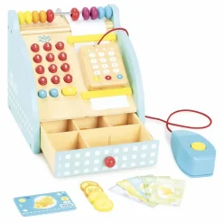 Vilac Caisse enregistreuse en bois et ses accessoires