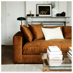 Panac Edition Canapé 4 places Bellechasse light en velours gratté - 260 cm |