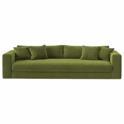 Panac Edition Canapé 4 places Bellechasse light en velours brut - 260 cm | Vert mousse Online