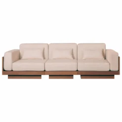 Gabrielle Paris Canapé 3 places Georges le Confortable avec accoudoirs | Crème