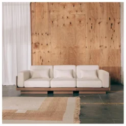 Gabrielle Paris Canapé 3 places Georges le Confortable avec accoudoirs | Crème