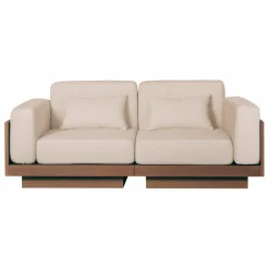 Gabrielle Paris Canapé 2 places Georges le Confortable avec accoudoirs | Crème Discount