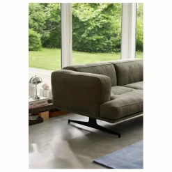 & Tradition Canapé 2 places Inland AV22, piétement noir | Vert kaki Hot