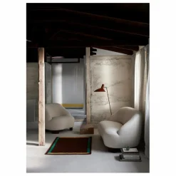 Best & Tradition Canapé 2 places Margas LC3, piètement noyer | Ivoire