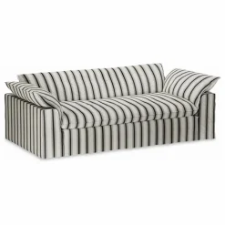 Hot HKliving Canapé à rayures 3 places Nomad | Craie