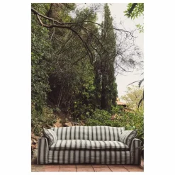 Hot HKliving Canapé à rayures 3 places Nomad | Craie