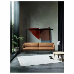 Best Muuto Canapé Outline en cuir 3 places | Cognac