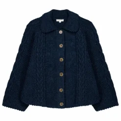 Louise Misha Cape Khellane Maille - Collection Femme | Bleu marine New