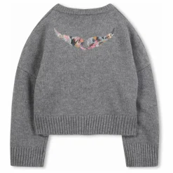 Zadig & Voltaire Cardigan Ailes Laine | Gris chiné Clearance